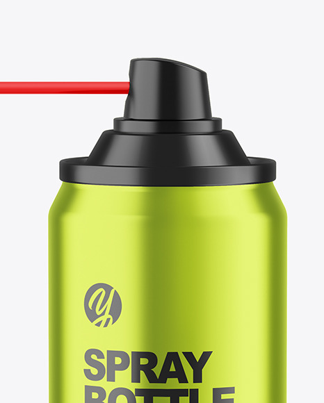 Metallic Spray Bottle Mockup