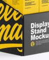 Plastic Display Stand w/ Boxes Mockup