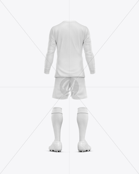 Football Kit Long Sleeve Mockup – Back View