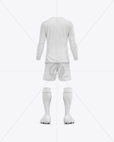 Football Kit Long Sleeve Mockup – Back View