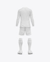 Football Kit Long Sleeve Mockup – Back View