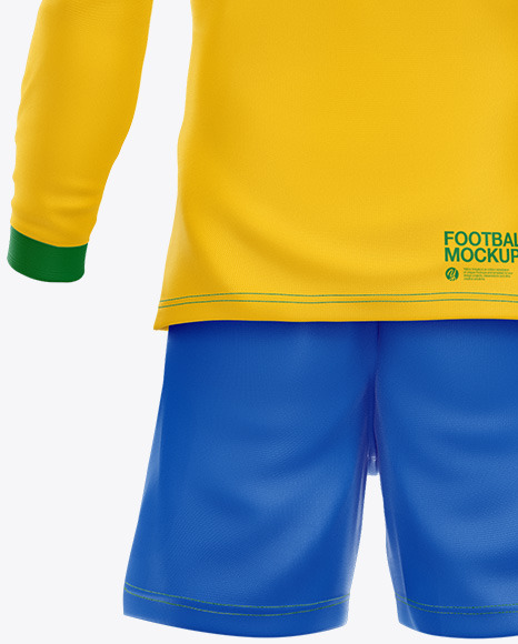 Football Kit Long Sleeve Mockup – Back View