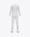 Football Kit Long Sleeve Mockup - Back View
