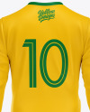 Football Kit Long Sleeve Mockup - Back View