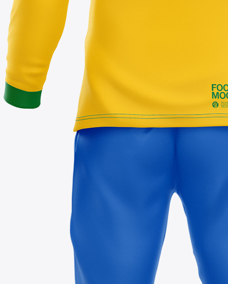 Football Kit Long Sleeve Mockup - Back View