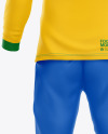 Football Kit Long Sleeve Mockup - Back View