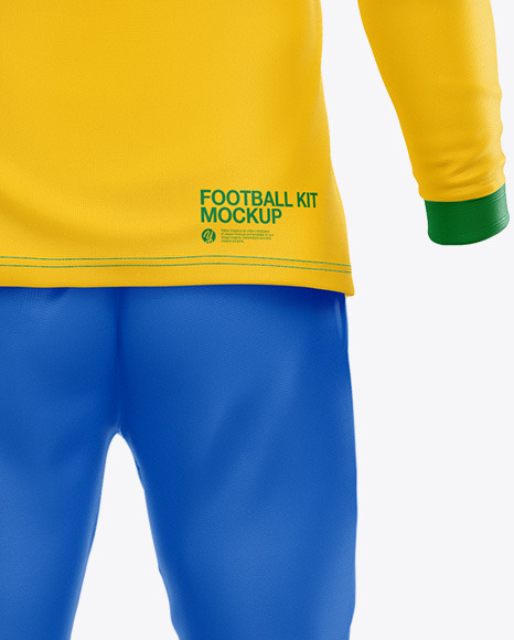 Football Kit Long Sleeve Mockup - Back View