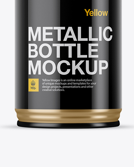 Metallic Drink Bottle Mockup