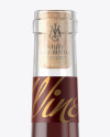 Clear Glass Red Wine Bottle With Cork Mockup