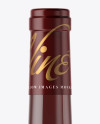 Clear Glass Red Wine Bottle With Cork Mockup