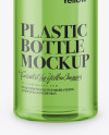 Clear Plastic Bottle with Glossy Cap Mockup - Front View