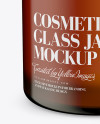 Cosmetic Jar Mockup - Front View (High Angle Shot)