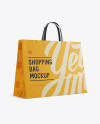 Paper Shopping Bag Mockup - Halfside View (Eye-Level Shot)