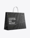 Paper Shopping Bag Mockup - Halfside View (Eye-Level Shot)