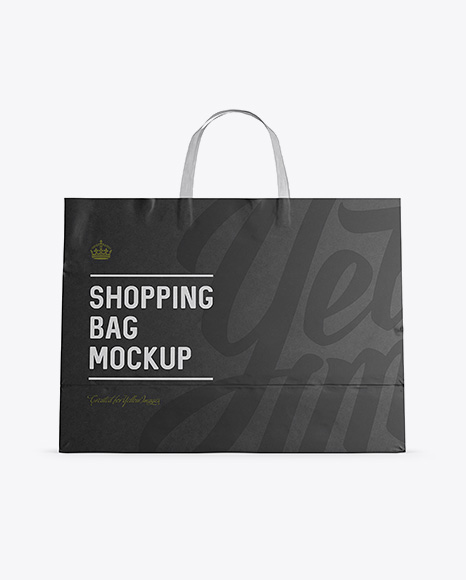 Paper Shopping Bag Mockup - Front View