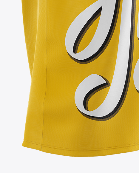 Basketball Jersey with V-Neck Mockup - Half Side View