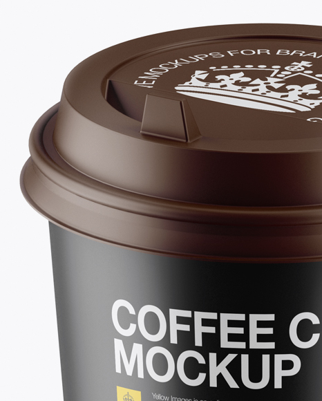 Matte Coffee Cup Mockup (High-Angle Shot)