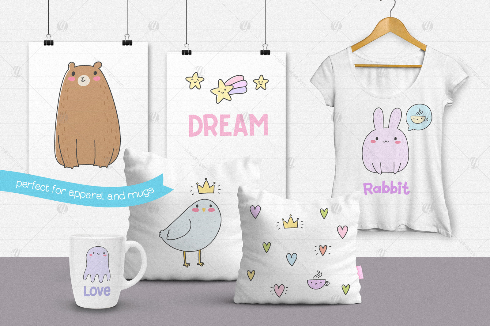 Cute Creatures Vector Set Cute Creatures Vector Set