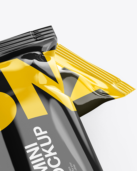 Two Glossy Snack Bars Mockup