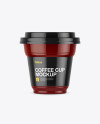 Glossy Coffee Cup Mockup - Front View