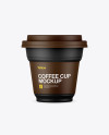 Matte Coffee Cup Mockup - Front View