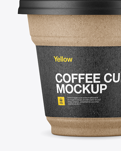 Kraft Coffee Cup Mockup - Front View Kraft Coffee Cup Mockup - Front View
