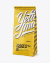 Glossy Paper Snack Bag Mockup - Half Side View