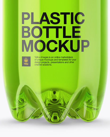 Clear PET Bottle With Soft Drink Mockup