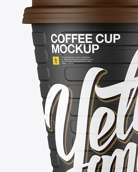 Matte Coffee Cup Mockup - Front View