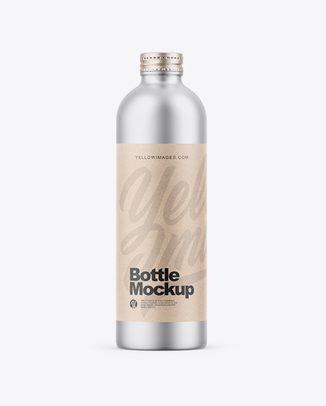 Matte Metallic Bottle Mockup