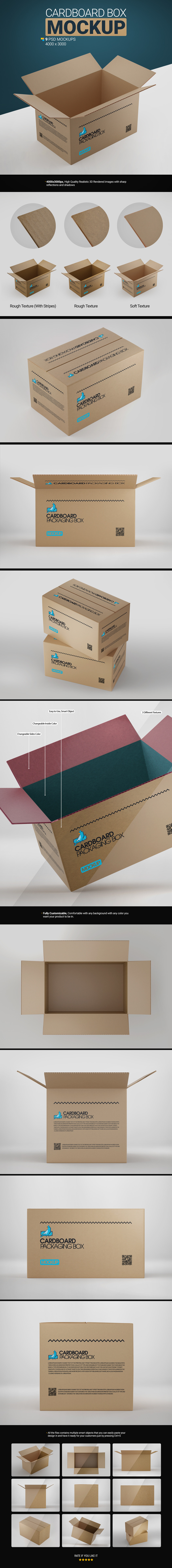 Cardboard Box Mockup Cardboard Box Mockup