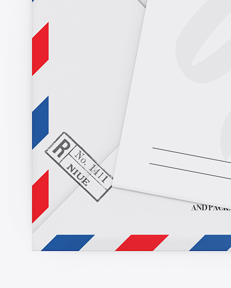 Envelope W/ Paper Mockup