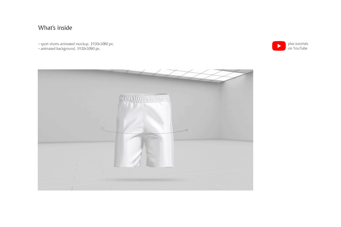Sport Shorts Animated Mockup Sport Shorts Animated Mockup