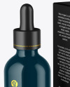 Glossy Dropper Bottle w/ Paper Box Mockup