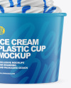 Ice Cream Matte Cup w/ Topping Mockup