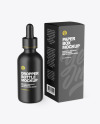Ceramic Dropper Bottle w/ Paper Box Mockup Ceramic Dropper Bottle w/ Paper Box Mockup
