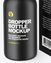 Ceramic Dropper Bottle w/ Paper Box Mockup Ceramic Dropper Bottle w/ Paper Box Mockup