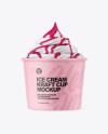 Ice Cream Kraft Cup w/ Topping Mockup