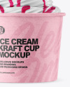 Ice Cream Kraft Cup w/ Topping Mockup