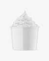 Ice Cream Glossy Cup Topping Mockup