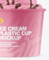 Ice Cream Matte Cup Topping Mockup