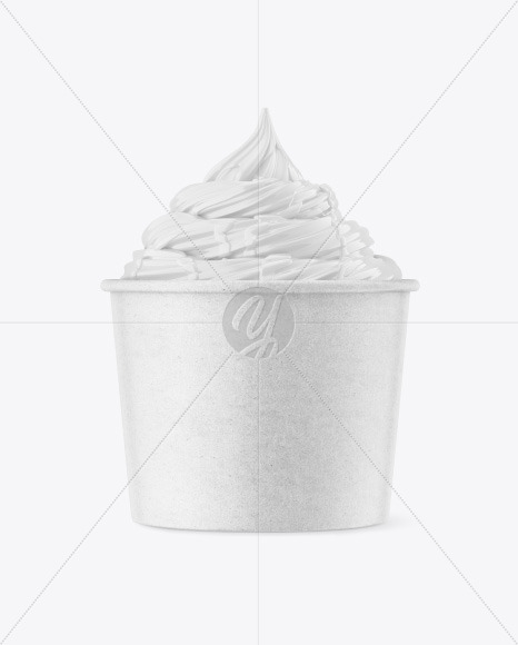 Ice Cream Kraft Cup Topping Mockup