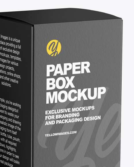 Green Glass Dropper Bottle w/ Paper Box Mockup