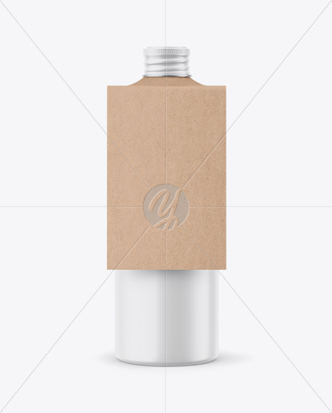 Matte Bottle w/ Kraft Label Mockup