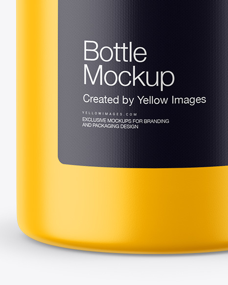 Matte Bottle w/ Kraft Label Mockup