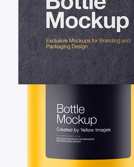 Matte Bottle w/ Kraft Label Mockup