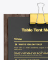 Plywood Table Tent w/Binder Mockup