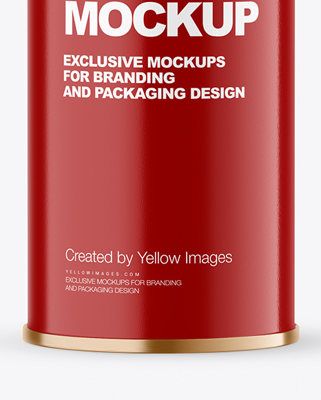 Olive OIl Tin Can w/ Glossy Finish Mockup