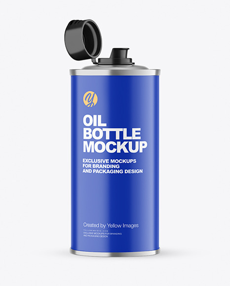 Olive Oil Tin Can w/ Matte Finish Mockup