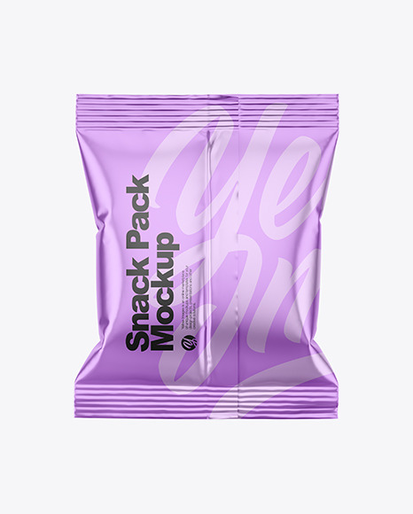 Metallic Snack Pack Mockup